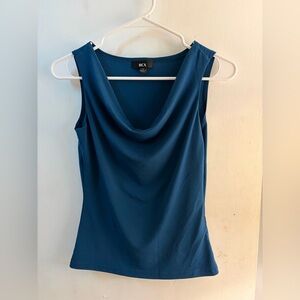 BCX Women's Teal Cowl Neck Blouse